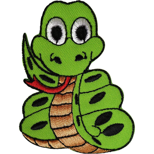 Snake Patch Iron On Sew On Clothes Embroidered Badge Embroidery Crafts Applique