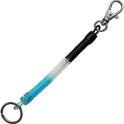 Spring Coil Spiral Stretchy Retractable Keychain Car Key Fob Keyring Boys Girls