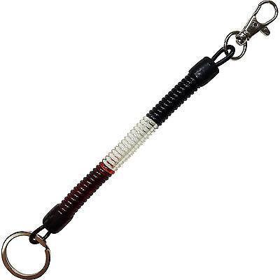 Spring Coil Spiral Stretchy Retractable Keychain Car Key Fob Keyring Mens Womens