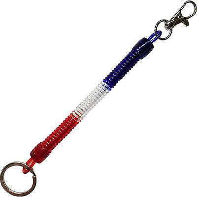 Spring Coil Spiral Stretchy Retractable Keychain Car Key Ring Fob Keyring Childs