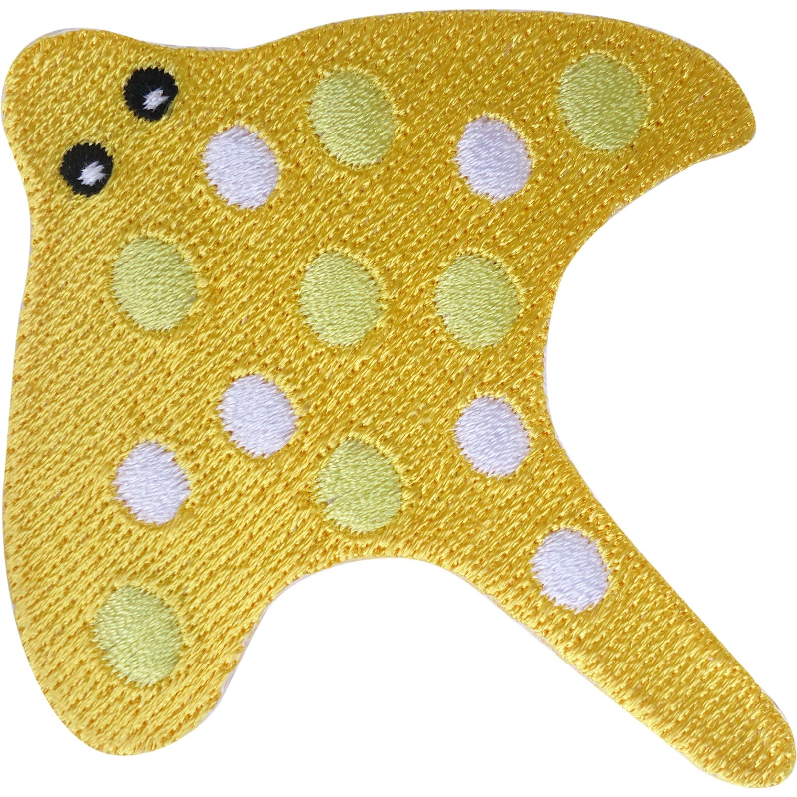 Stingray Patch Iron On Sew On Clothes Sea Life Animal Ray Fish Embroidered Badge