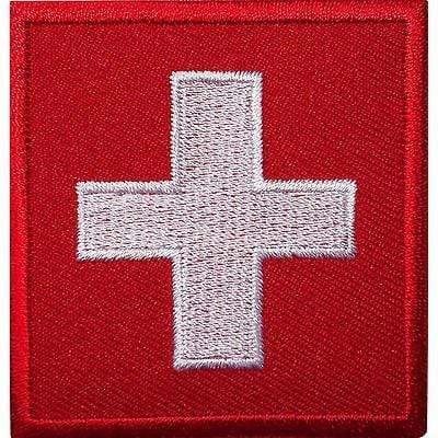 Switzerland Flag Embroidered Iron / Sew On Clothes Swiss Patch Jacket Bag Badge