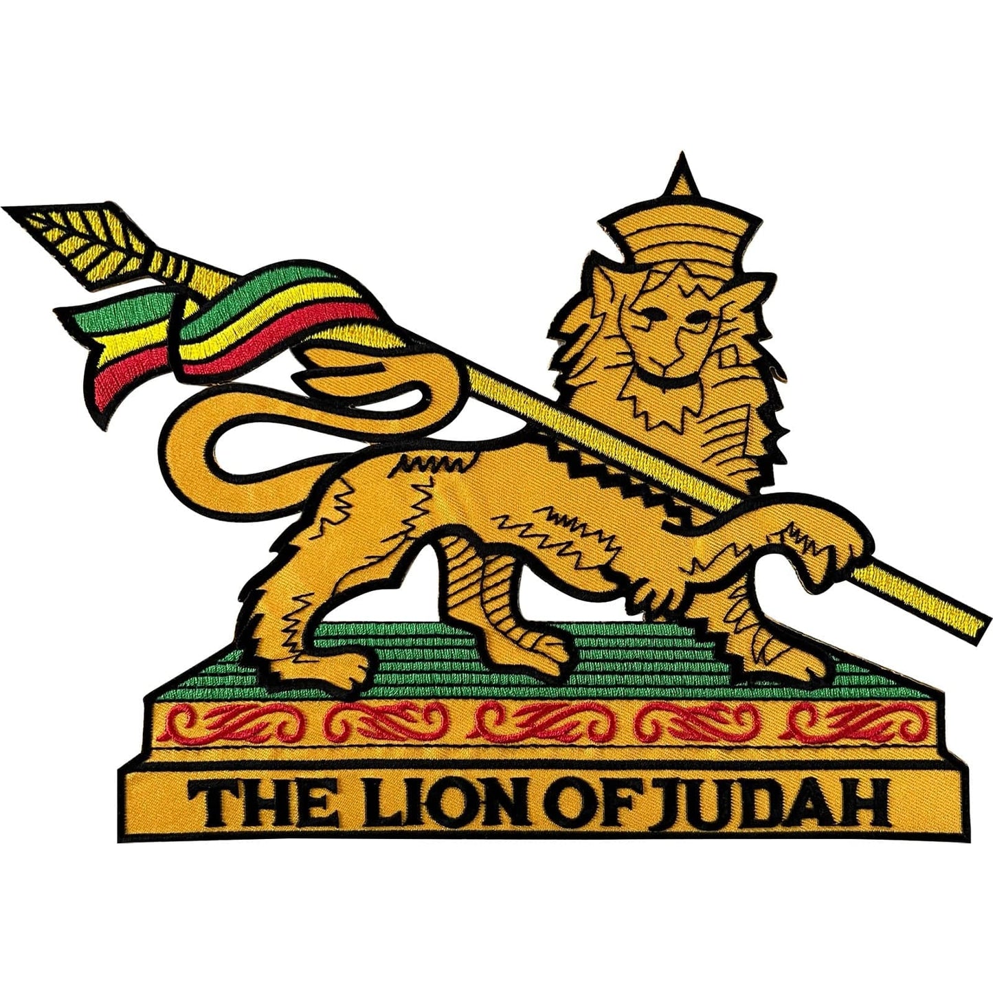 The Lion Of Judah Large Patch Iron Sew On Big Rastafari Africa Embroidered Badge