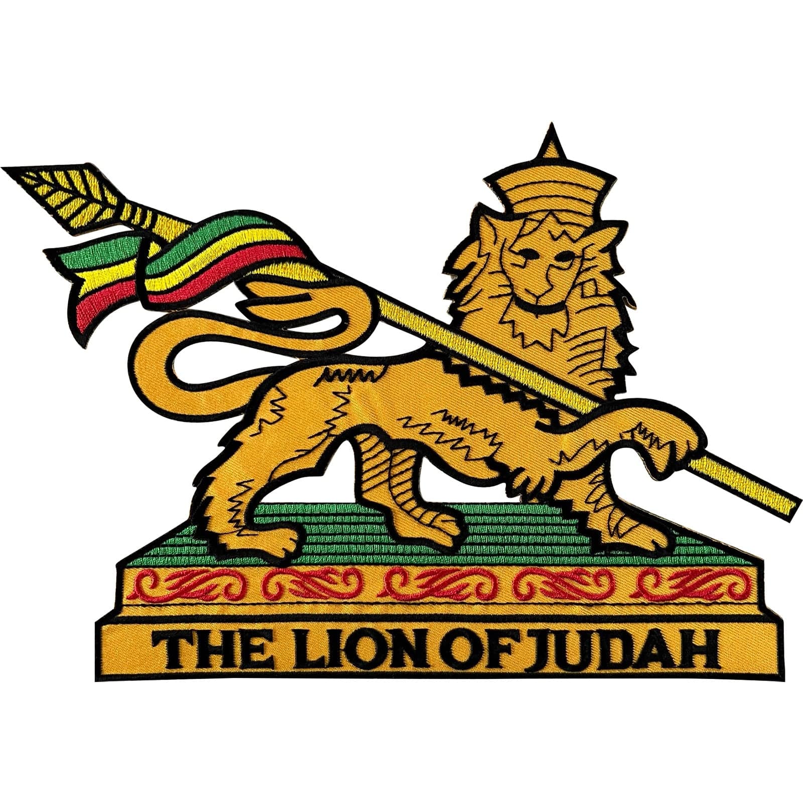 The Lion Of Judah Large Patch Iron Sew On Big Rastafari Africa Embroidered Badge