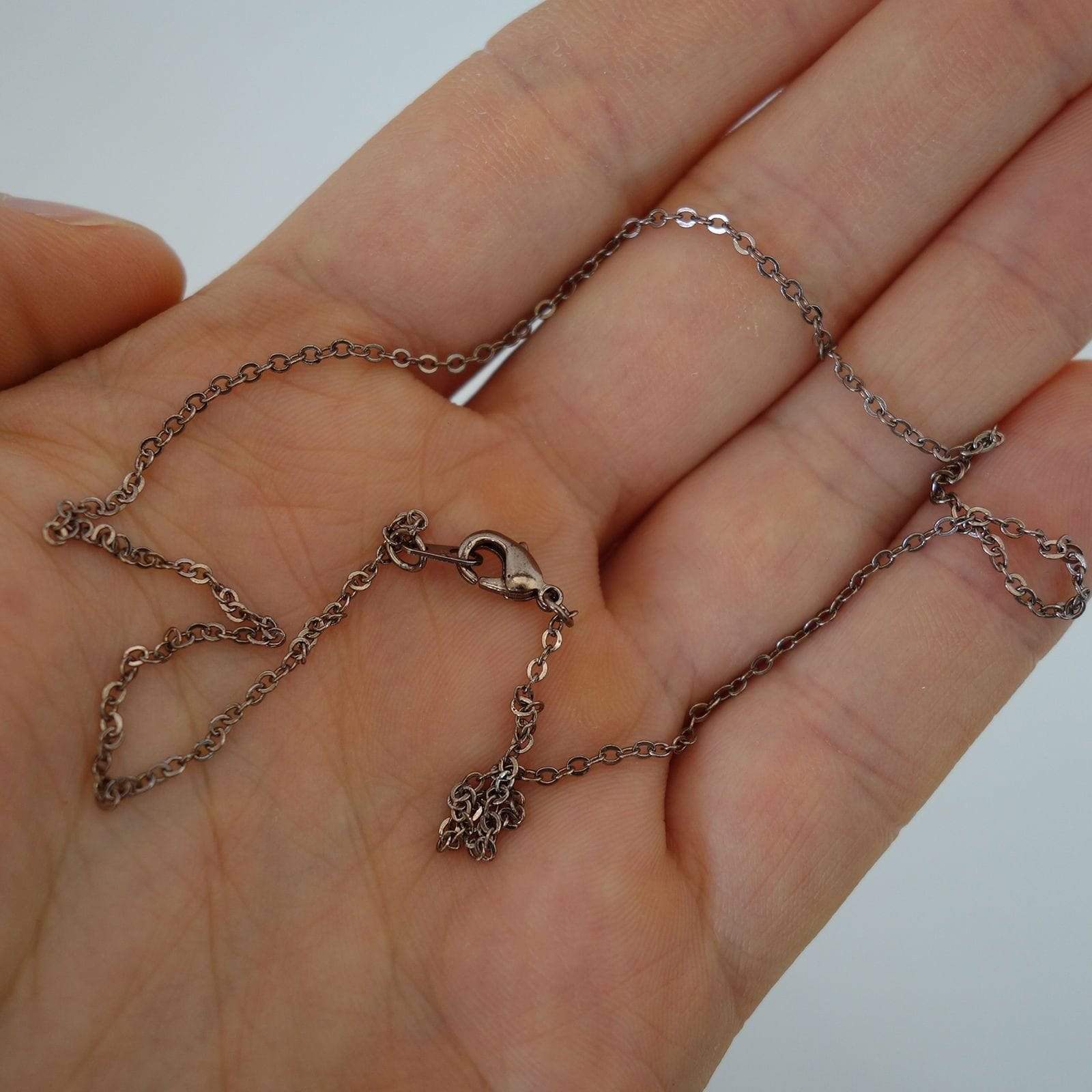 Thin Bronze Brown Steel Chain Metal Necklace Mens Womens Girls Boys Jewellery Thin Bronze Brown Steel Chain Metal Necklace Mens Womens Girls Boys Jewellery