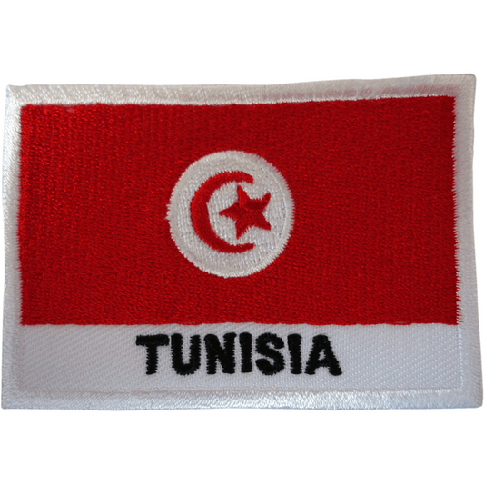 Tunisia Flag Patch Iron On Sew On Clothes Bag Tunisian Africa Embroidered Badge