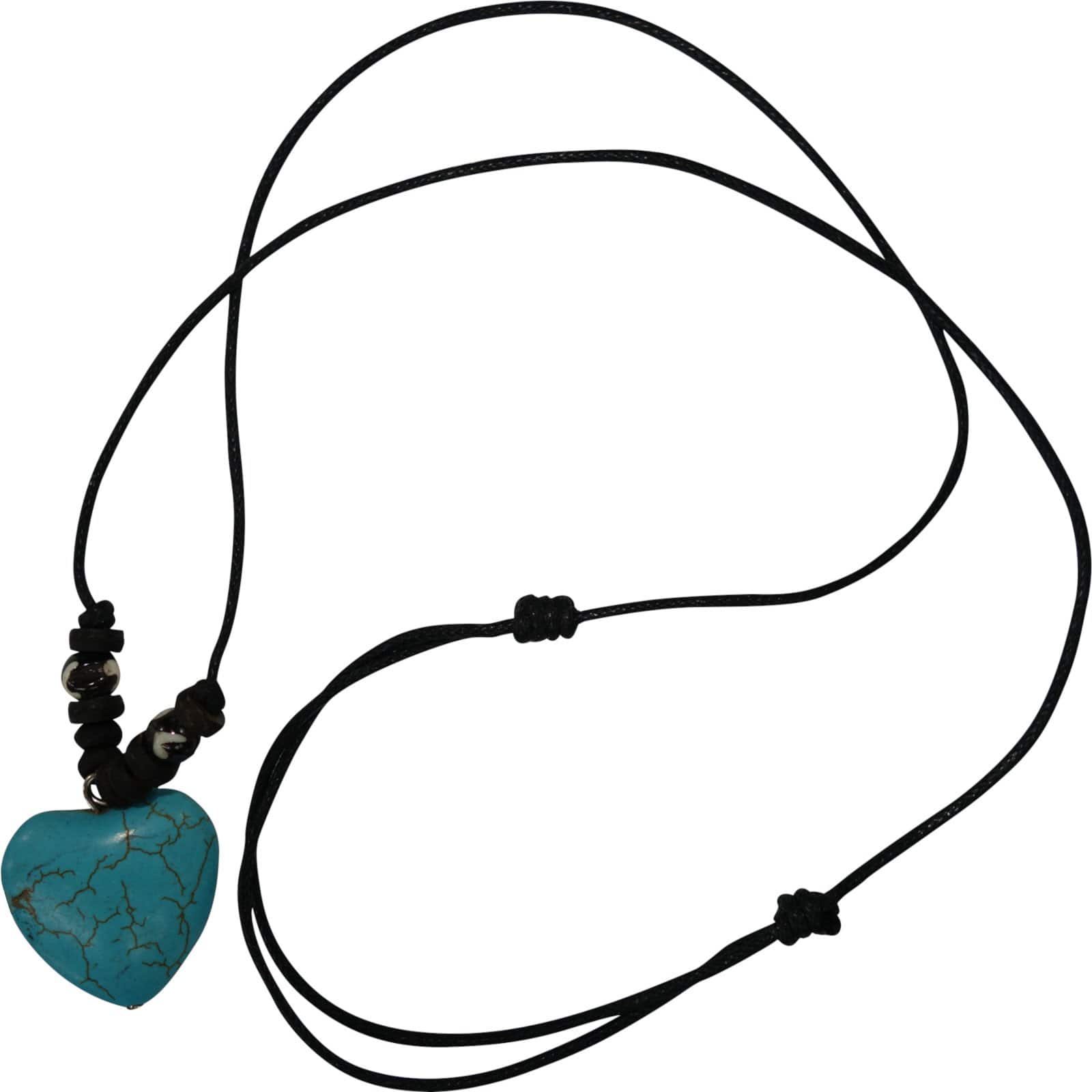 Turquoise Heart Pendant Chain Necklace Choker Womens Ladies Girls Kids Jewellery