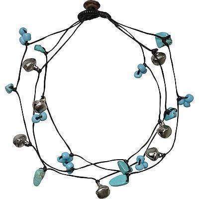 Turquoise Stone Foot Anklet Beads Silver Bells Ankle Bracelet Chain Feet Jewelry Turquoise Stone Foot Anklet Beads Silver Bells Ankle Bracelet Chain Feet Jewelry