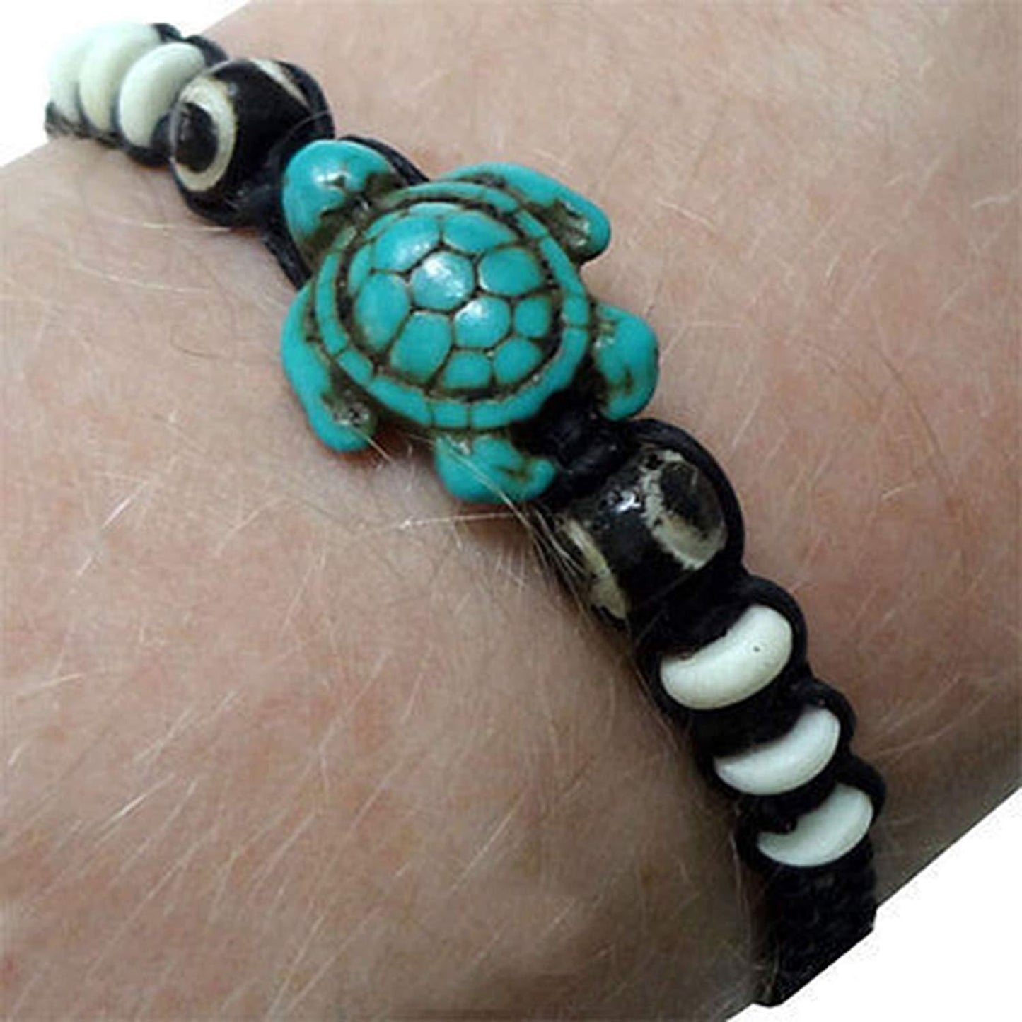 Turquoise Turtle Wristband Charm Bracelet Tortoise Bangle Mens Womens Girls Boys