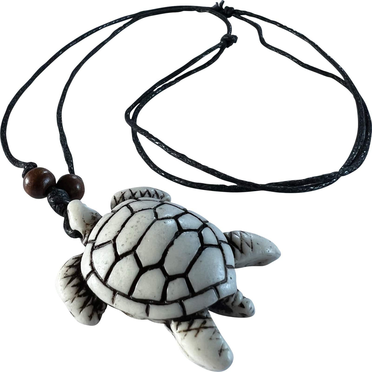 Turtle Chain Turtle Pendant Black Cord Chain Necklace Womens Mens Girls Boys Surfer