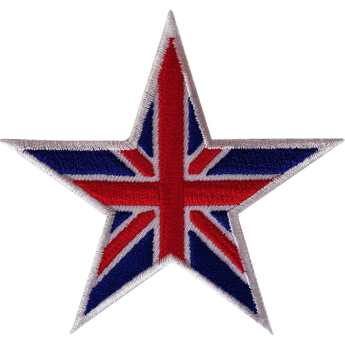 UK Flag Star Patch Embroidered Iron On Sew On Union Jack British Badge
