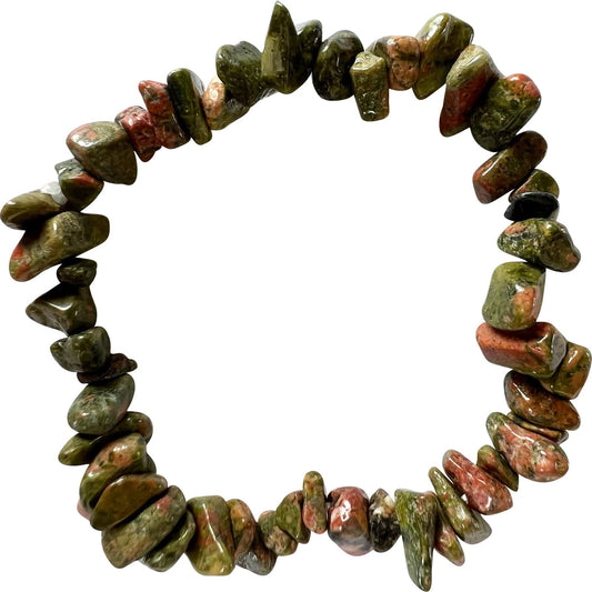 Unakite Jasper Crystal Bracelet Wristband Mens Womens Quartz Gemstone Jewellery