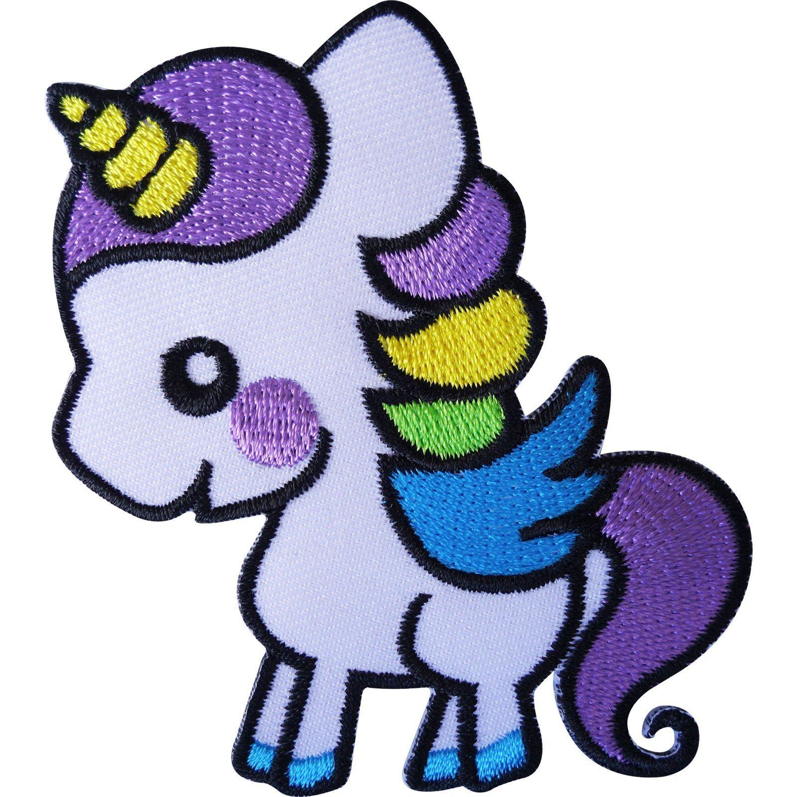 Unicorn Patch Embroidered Iron Sew On Clothes Jacket Pony Horse Embroided Badge