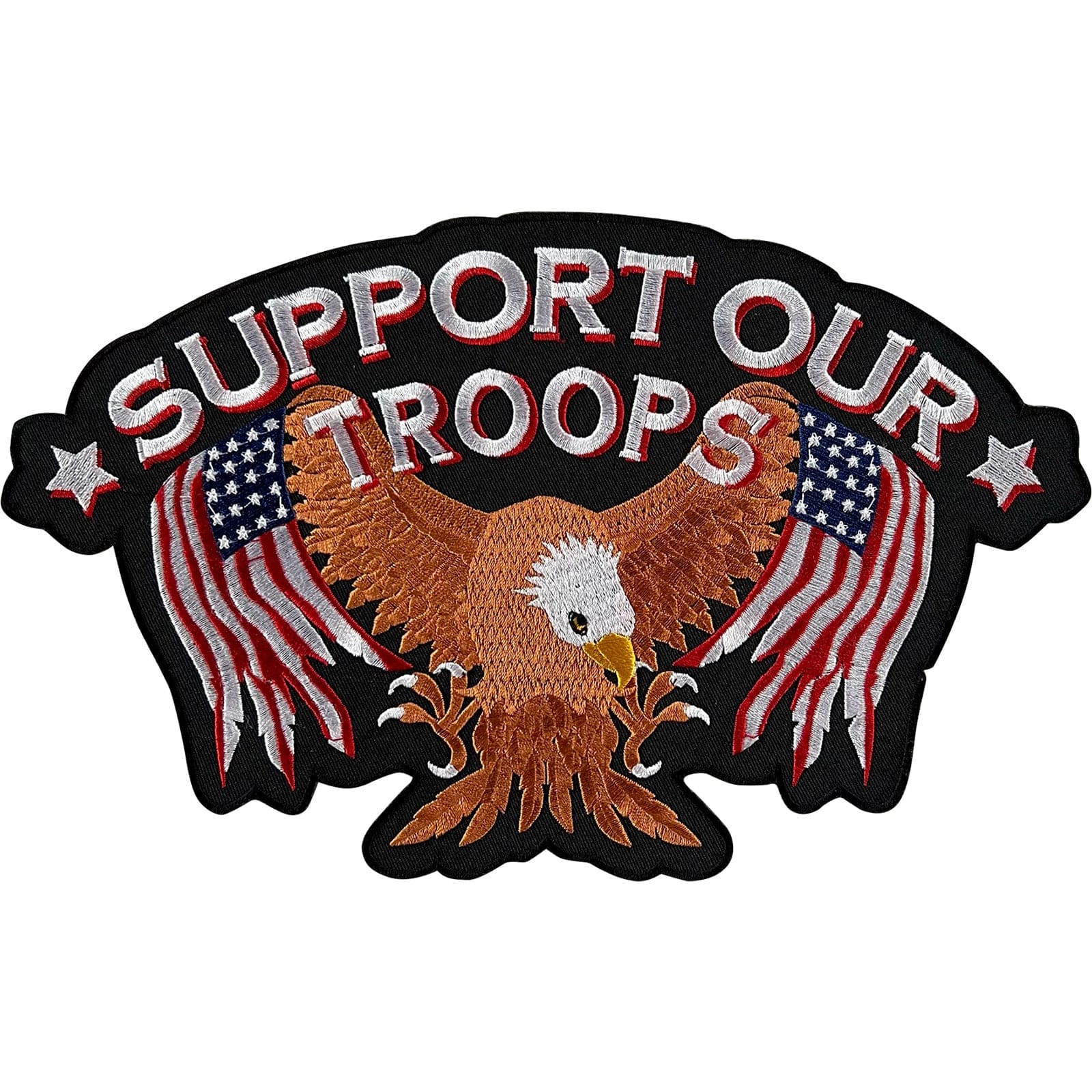 US Army Military Patch Iron Sew On Clothes Big USA Flag Eagle Embroidered Badge