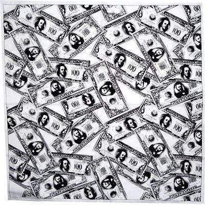 US Dollar Bank Notes Hip Hop Bandana Gangster Rap Bling Fancy Dress Bandanna Hat US Dollar Bank Notes Hip Hop Bandana Gangster Rap Bling Fancy Dress Bandanna Hat