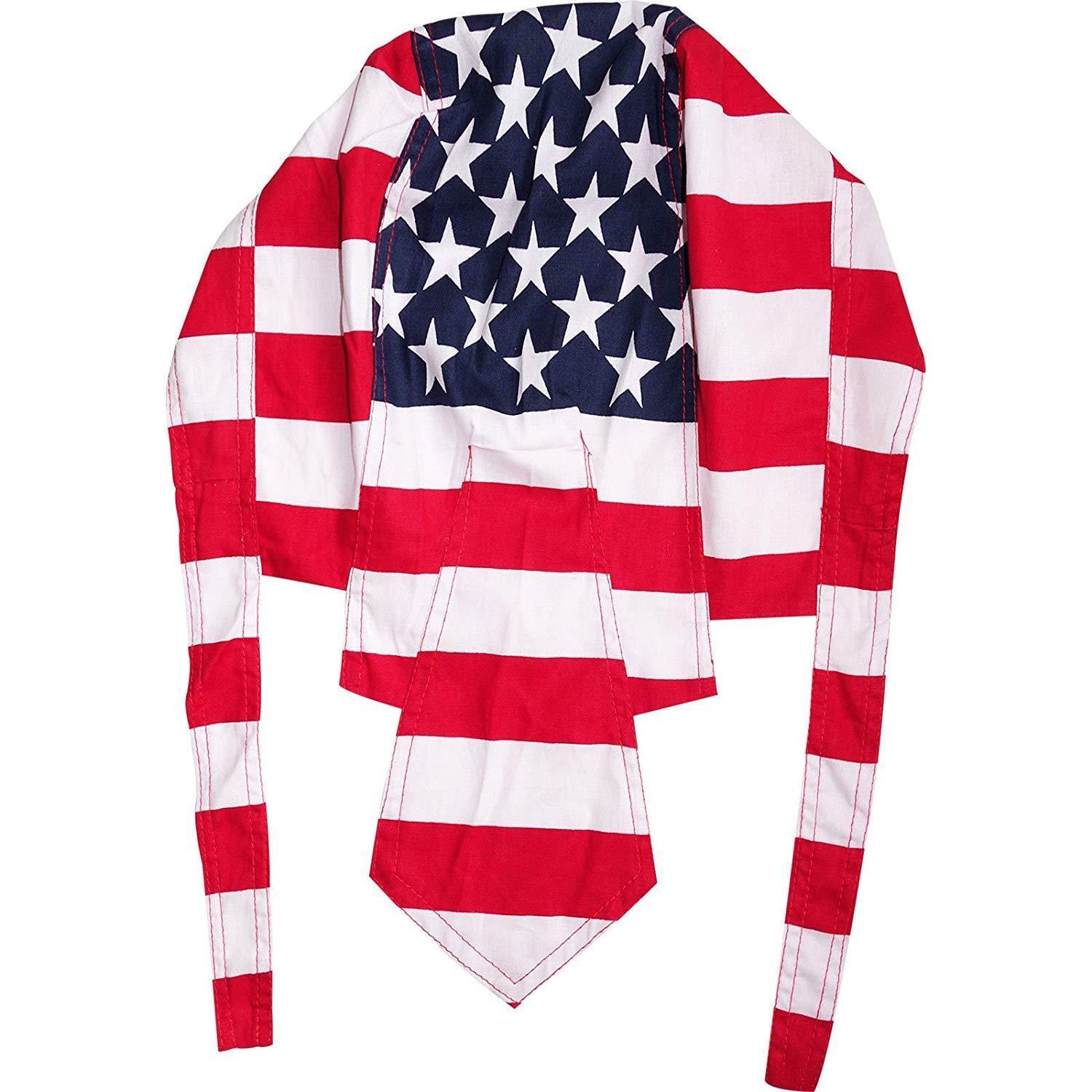USA Flag United States Bandana Durag Motorcycle Cycling Bicycle Biker Hat Cap