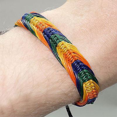 Wax Cotton Urban Tribal Surfer Bracelet Wristband Bangle Mens Womens Boys Girls Wax Cotton Urban Tribal Surfer Bracelet Wristband Bangle Mens Womens Boys Girls