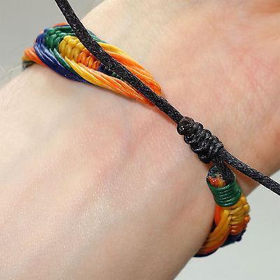 Wax Cotton Urban Tribal Surfer Bracelet Wristband Bangle Mens Womens Boys Girls Wax Cotton Urban Tribal Surfer Bracelet Wristband Bangle Mens Womens Boys Girls