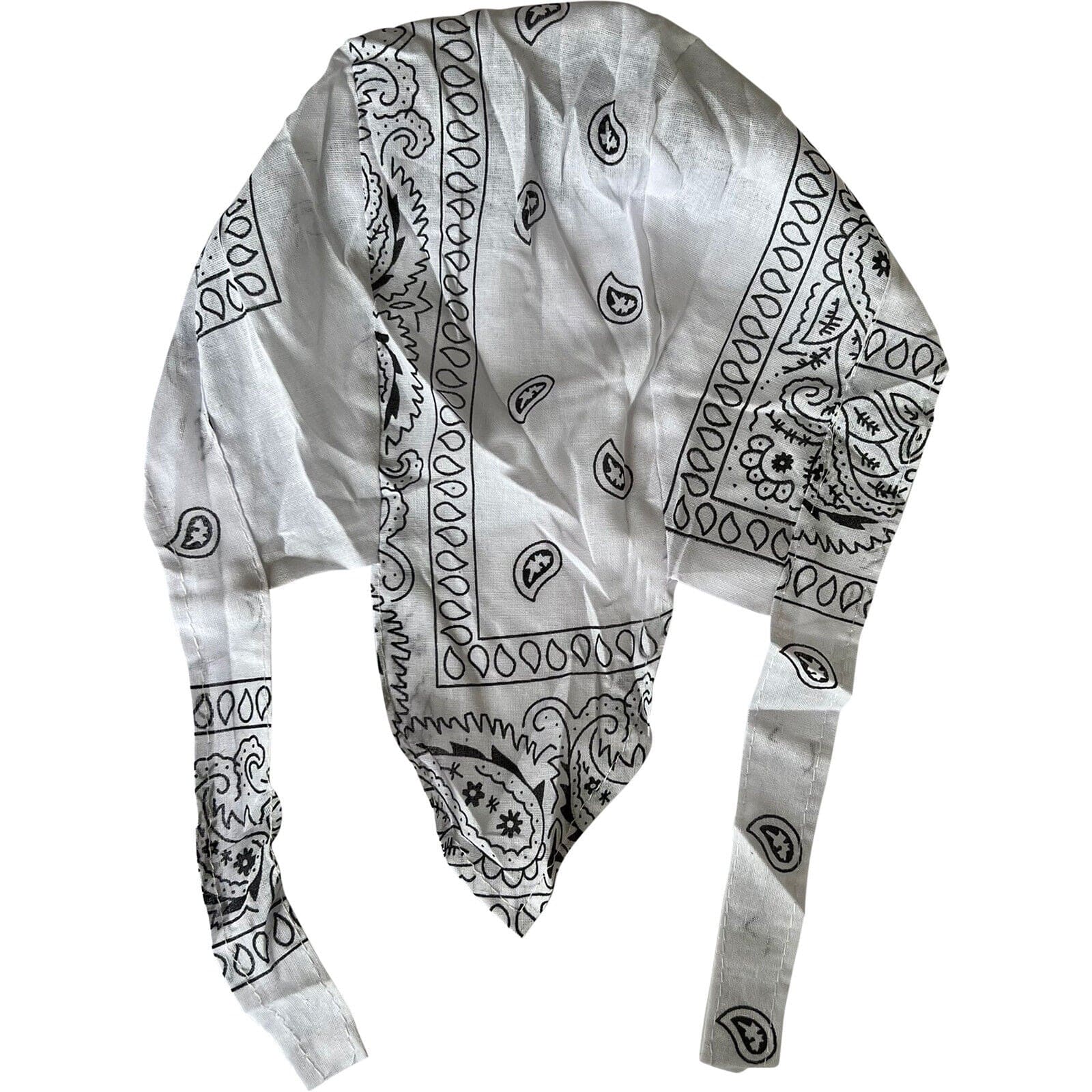 White Bandana Zandana Hairband Headband Headscarf Durag Hair Head Band Hat Cap