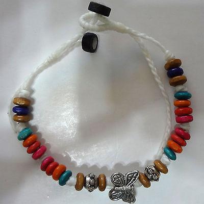 White Butterfly Bracelet Wristband Bangle Womens Girls Kids Childrens Jewellery