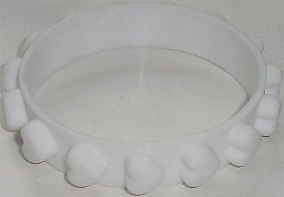 White Heart Rubber Silicone Bracelet Wristband Bangle Ladies Womens Jewellery