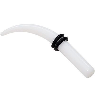 White Horn Tusk Ear Taper Body Pierce Jewelry Lobe Stretcher Expander Plug Stud White Horn Tusk Ear Taper Body Pierce Jewelry Lobe Stretcher Expander Plug Stud
