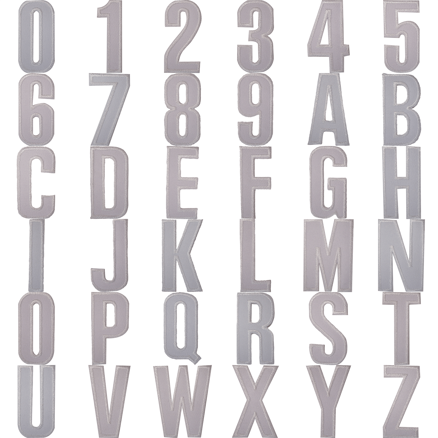 White Letter Number Iron Sew On Patches Badges Name Letters Numbers Badge Patch