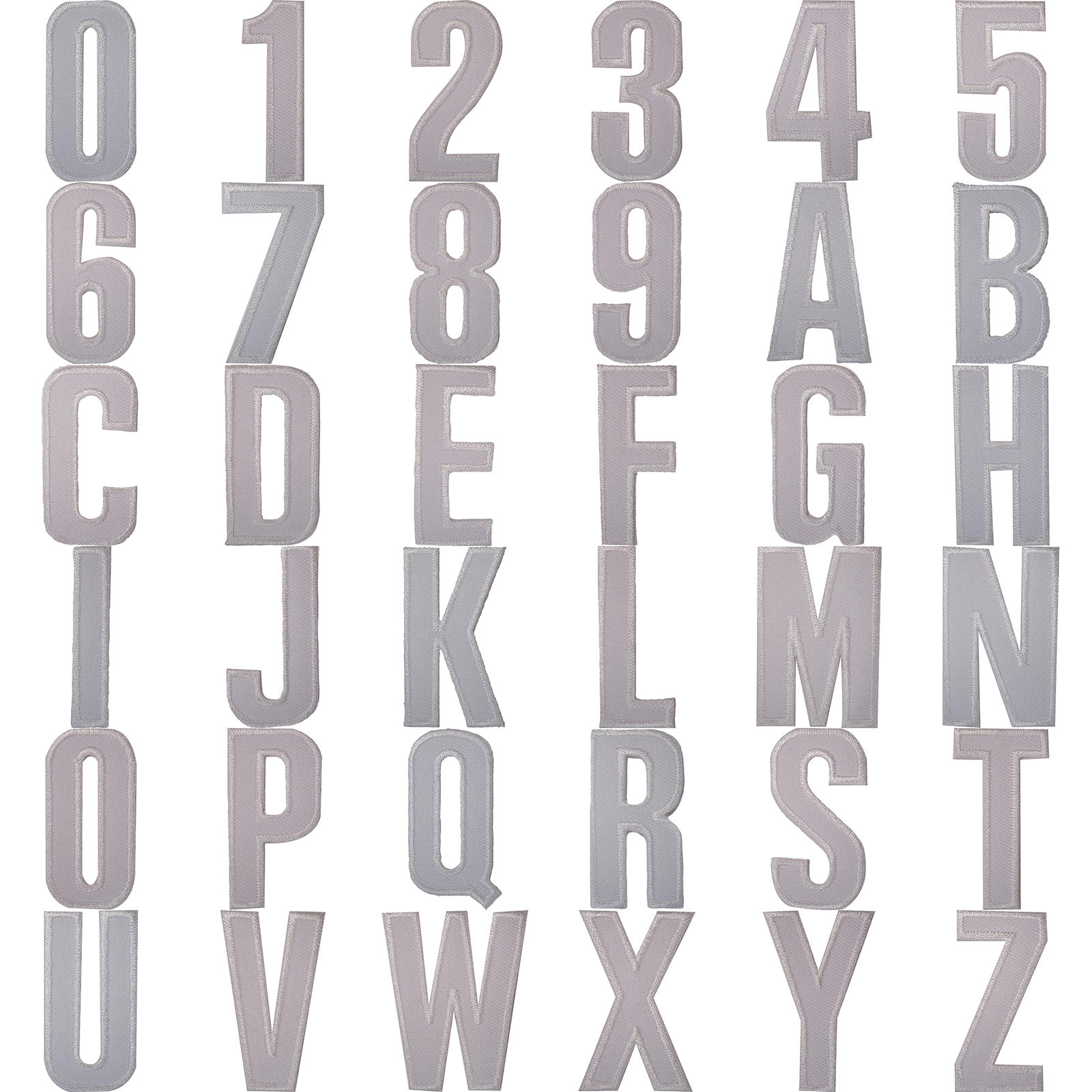 White Letter Number Iron Sew On Patches Badges Name Letters Numbers Badge Patch