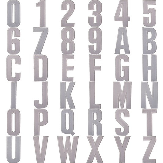 White Letter Number Iron Sew On Patches Badges Name Letters Numbers Badge Patch