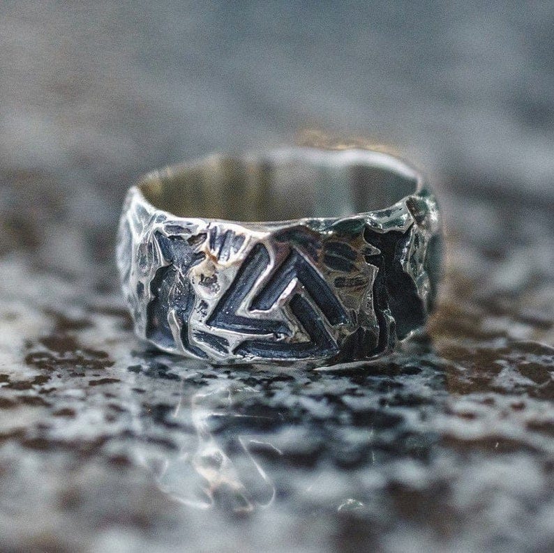 Wolves Viking Valknut Ring Made From Stainless Steel