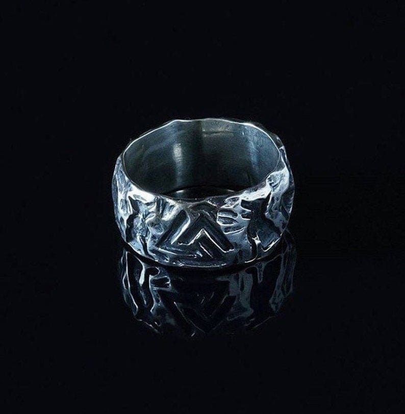 Wolves Viking Valknut Ring Made From Stainless Steel