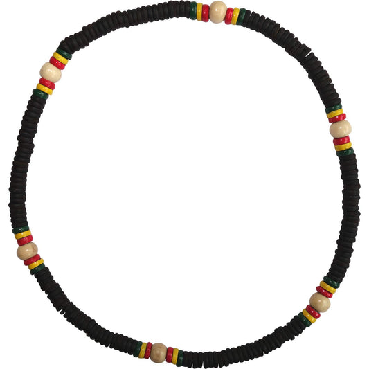 Wood Bead Necklace Chain Mens Womens Girls Boys Rasta Reggae Wooden Jewellery