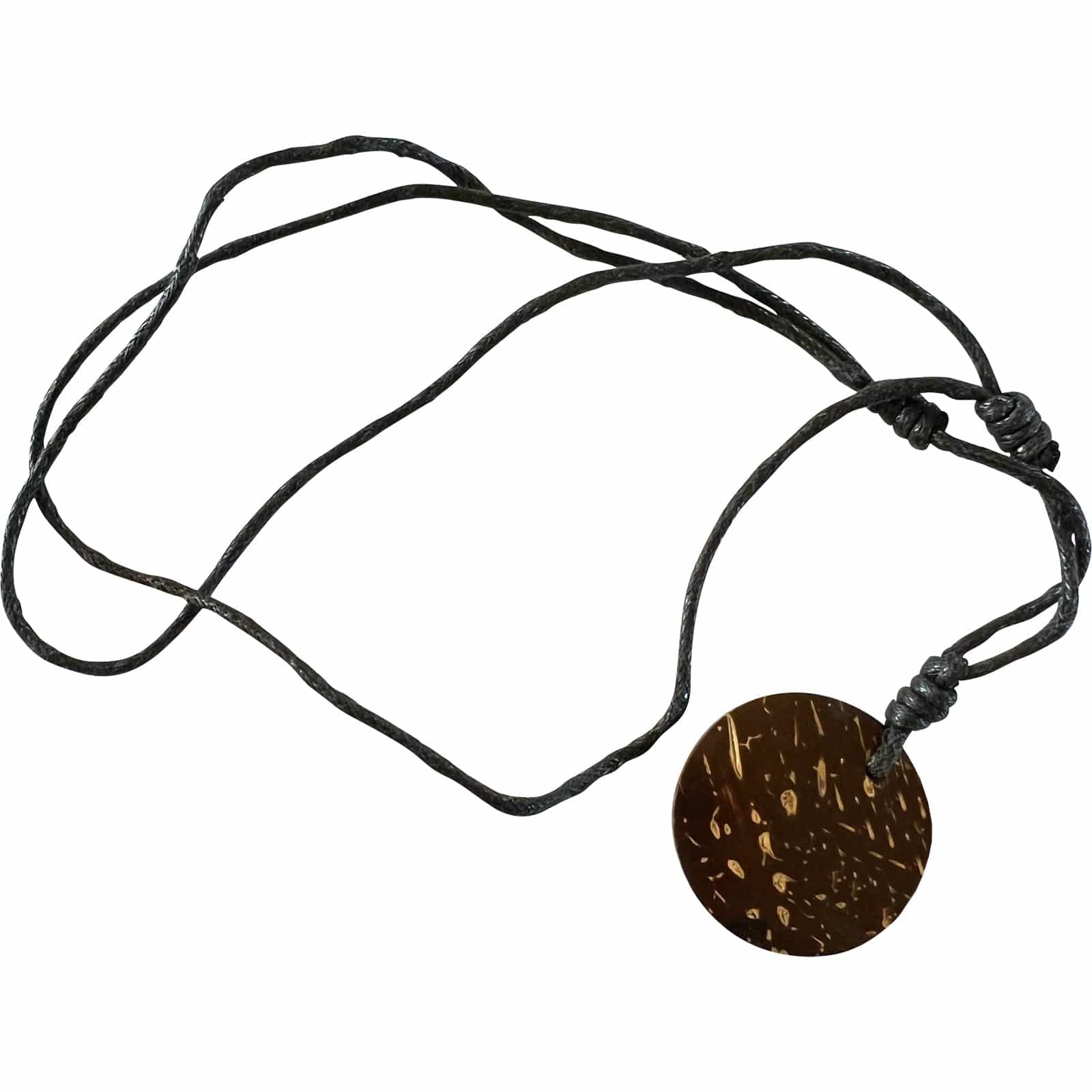 Wood Dolphin Pendant Necklace Black Cord Chain Mens Womens Girls Boys Jewellery