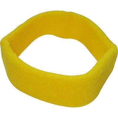 Yellow Sports Head Sweatband Hairband Sweat Band Headband Fitness Tennis Gym Ski