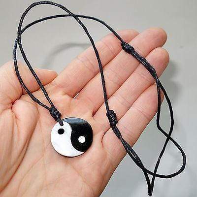 Yin and Yang Pendant Chain Necklace Choker Charm Mens Womens Girl Feng Shui Yoga