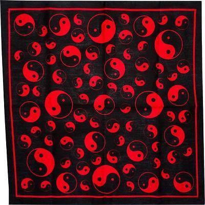 Yin Yang Bandana Black Red Life Balance Feng Shui Chinese Yoga Pilates Hairband