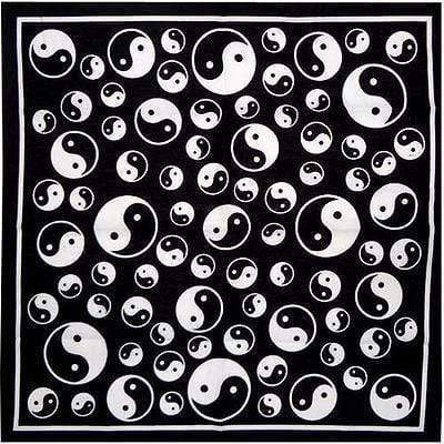 Yin Yang Bandana Black White Life Balance Feng Shui Chinese Taijitu Taoism Hat