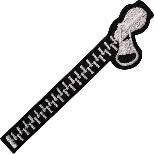 Zip Patch Iron Sew On Clothes Jeans T Shirt Jacket Bag Zipper Embroidered Badge